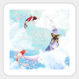 Butterfly Koi Sky Sticker